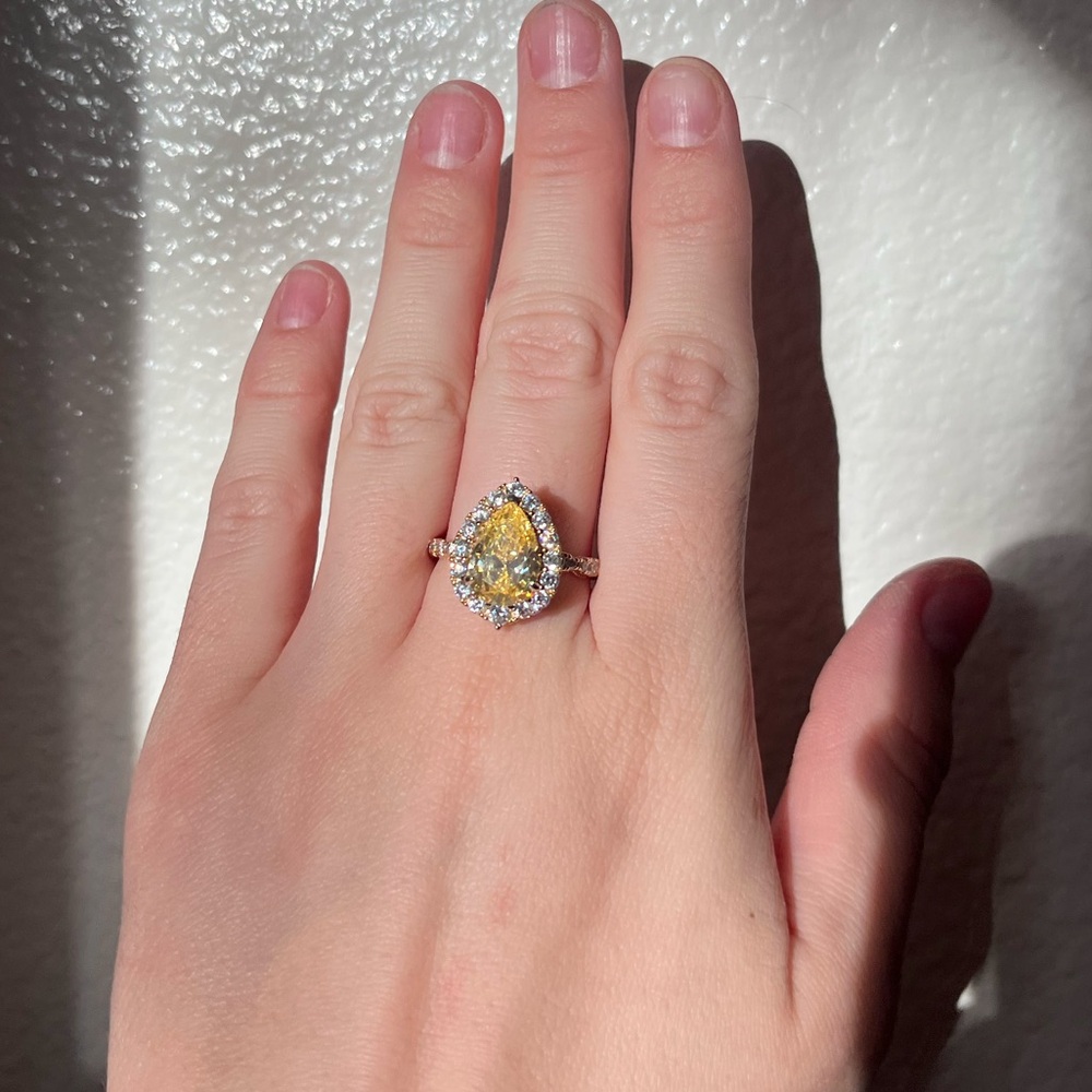 JTV Sterling Silver and Citrine Ring Size 8
